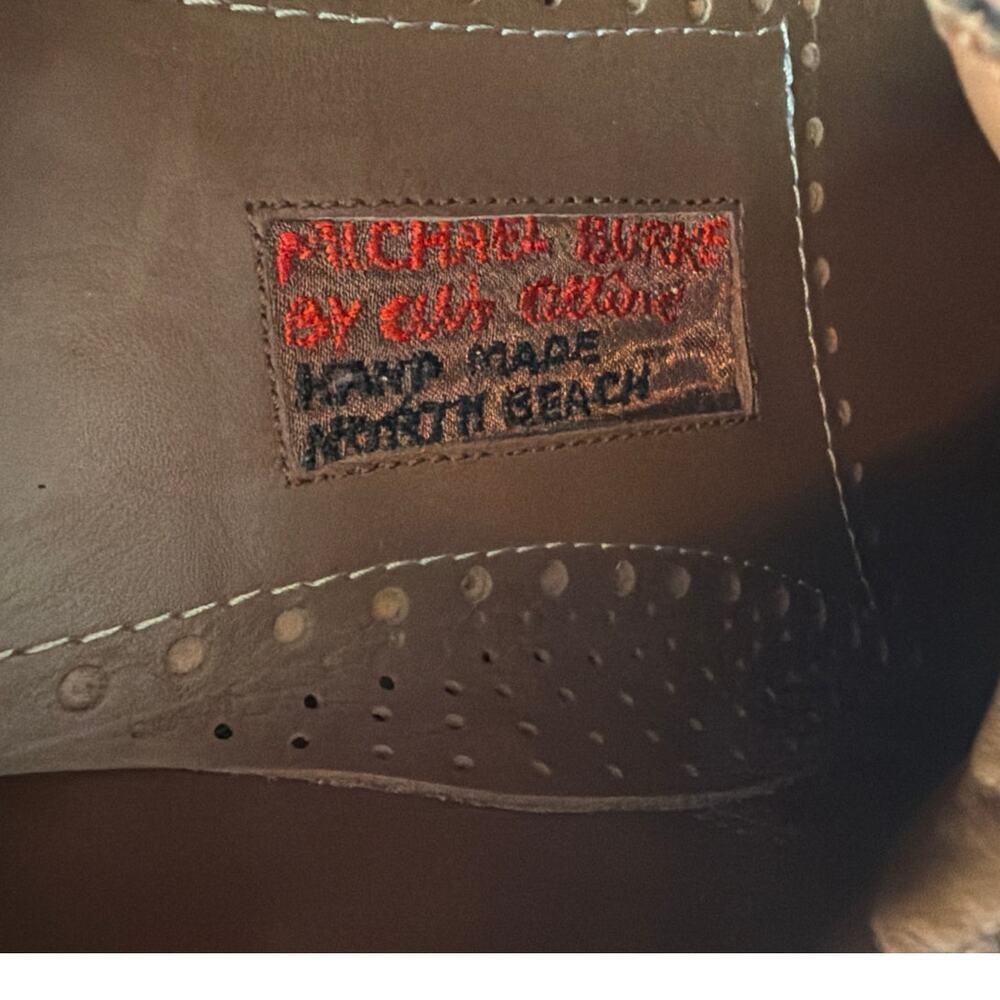 Als Attire Handmade Mens Oxford Shoes Size 8.5-9 Brown Leather One of a Kind - Picture 7 of 9